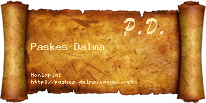 Paskes Dalma névjegykártya